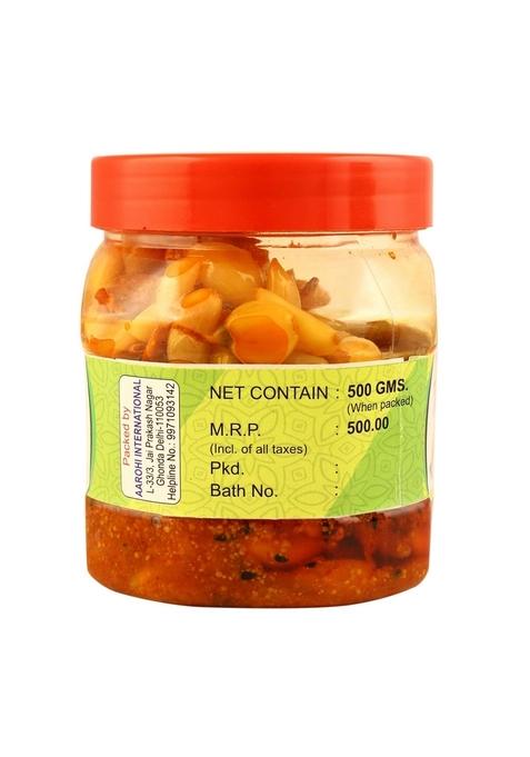Aarohi Pure Natural Organic Homemade Hathon Se Bana Garlic Pickle 500Gm