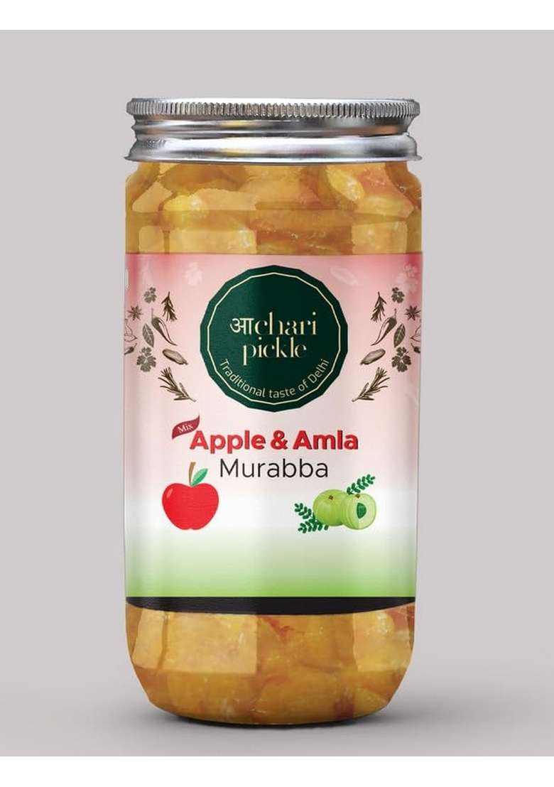 Achari Pickles Apple Amla Murabba Mix 400 Gm Ghar Ka Achar - Indya