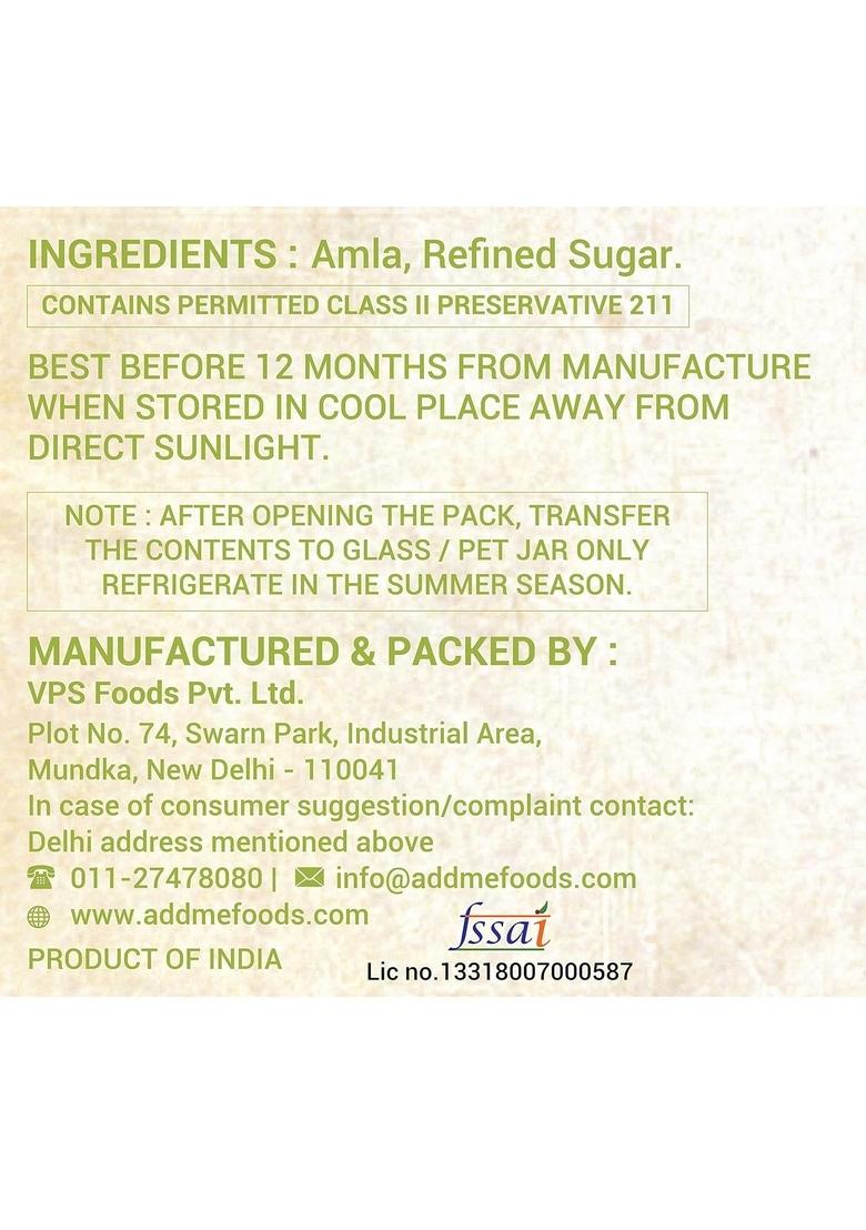 Add Me Homemade Sweets Dry Amla Murabba Vaccum Packed Without Syrup 750Gm X 2 Amala Pack Of Immunity Booster Packs