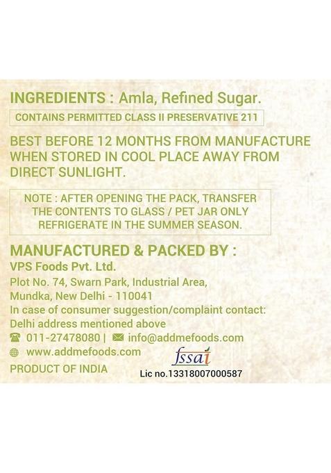 Add Me Homemade Sweets Dry Amla Murabba Vaccum Packed Without Syrup 750Gm X 2 Amala Pack Of Immunity Booster Packs