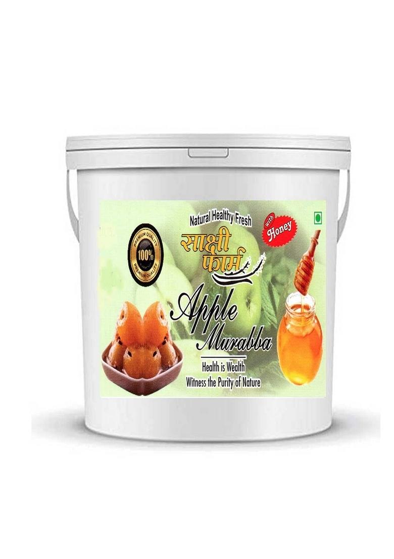 Sakshi Farms | Homemade Organic Apple Murabba With Honey And Sugar Free 5 Kg Pack Good For Health Natural Immunity Booster Seb Ka ''Natural Pure Hygienic''