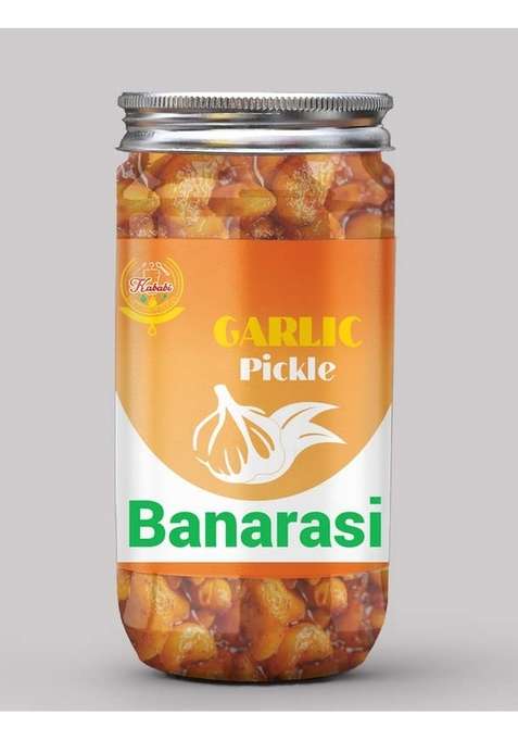 Kababi Banarasi Garlic Pickle Homemade Fresh Lehsun Ka Aachar 400G Mother’S Recipe | Organic North Indian Healthy Traditional Home Made Achaar