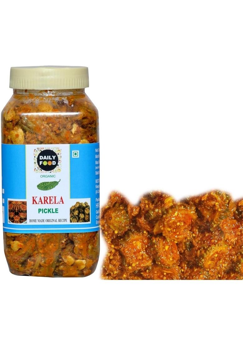 Daily Food Organic Natural Dry Bittergourd Pickle Karela Ka Achar 400Gm