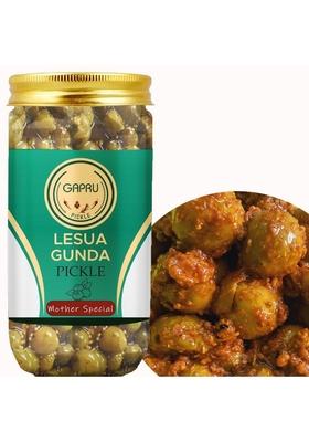 Gapru Pickle Mother Special Home Made Lasode Lesua Gunda Achar 400Gm Rajasthani Lasoda Fruit Ka Achaar | Organic North Indian Traditional