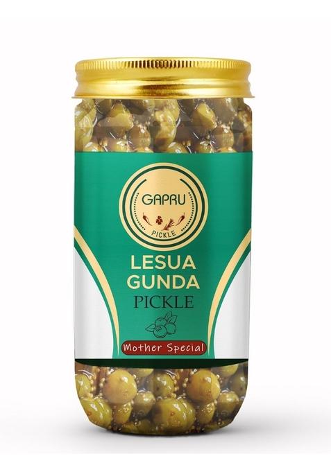 Gapru Pickle Mother Special Home Made Lasode Lesua Gunda Achar 400Gm Rajasthani Lasoda Fruit Ka Achaar | Organic North Indian Traditional