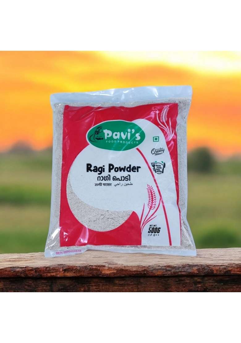 Pavi’S Food Products Ragi Powder | 100 Natural Sprouted Finger Millet Flour Gluten Free Super Nutritious Nanchni Aata 500 Gm - Indya