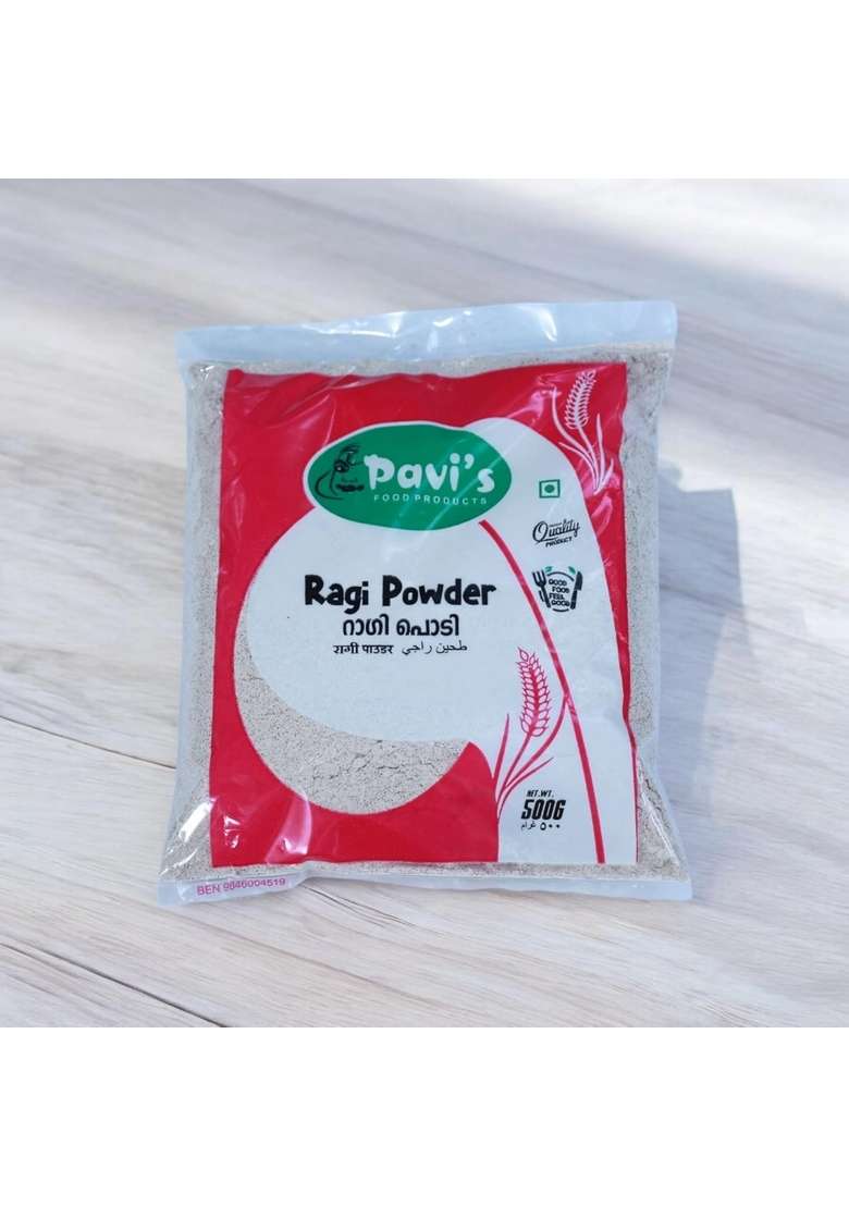 Pavi’S Food Products Ragi Powder | 100 Natural Sprouted Finger Millet Flour Gluten Free Super Nutritious Nanchni Aata 500 Gm - Indya