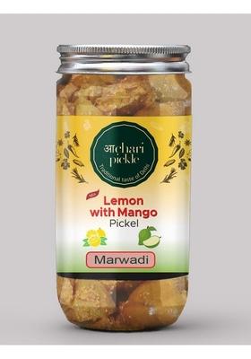 Achari Pickles Lemon With Mango Mix Pickle Marwadi 400 Gm Ghar Ka Achar