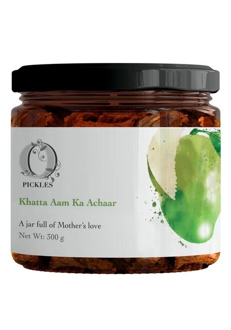 Opickles Khatta Aam Ka Achar Homemade Handmade Flavourful Delicious Sour Mango Pickle Traditional Taste No Added Preservatives Chemical Free 300 Gram Pack