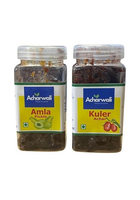 Acharwali Ghaar Ka Achar Combo Of Homemade Kuler 250G Amla Pickle | Combination Spicy Tangy Sweet Flavour Jar