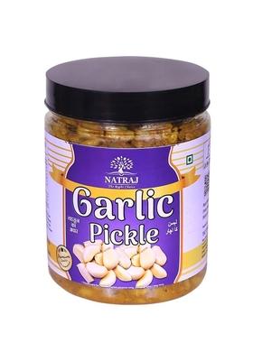 Natraj The Right Choice Garlic Pickle 500 Gm Lasun Lasoon Ka Achar Masaledar | Traditional Punjabi Indian Taste Homemade Lahsun Tangy And Spicy| With Mixed Spices Pieces