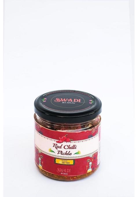 Swadi By Anju Red Chilli Pickle Lal Mirch Ka Achar | Less Oil Mustard Base Homemade Stuffed Pickles No Added Preservatives Artificial Flavours Traditional Recipe 250Gm