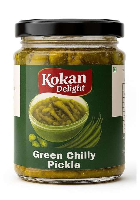 Kokan Delight Green Chilly Pickle 500 Gm