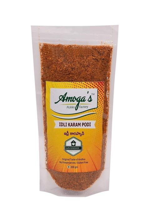 Amoga'S Pickles Factory Andhra Bitter Gourd Pickle Idli Karam Podi 100 Natural Handmade 200 Gram Combo Pack Of 2