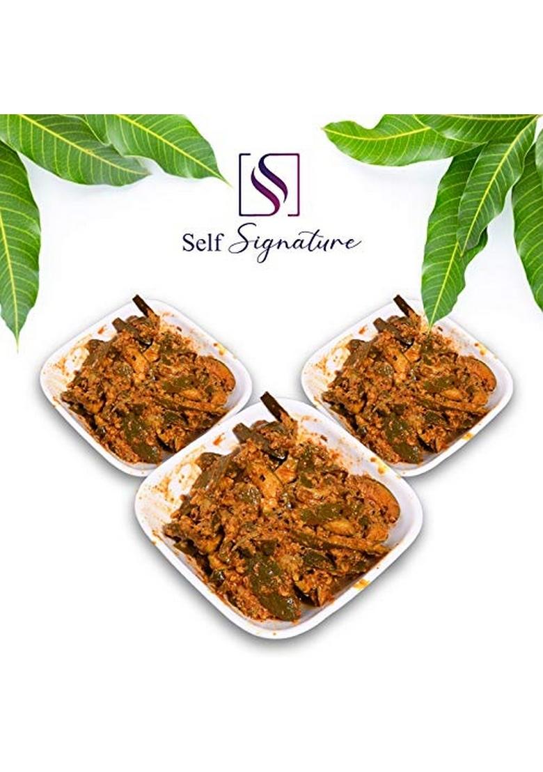 Self Signature Organic Home Made Hand Mother Herbal Spicy Punjabi Mango Pickle Real Taste Of Pickles Masaledar Aam Ka Achaar 400 Gm