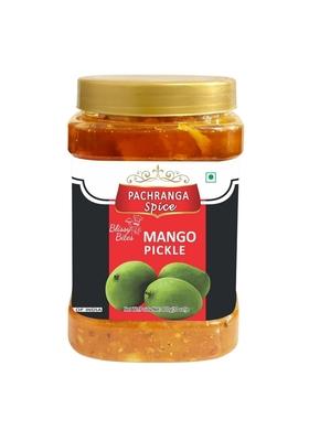 Blissybites Blissy Bites Pachranga Spice Mango Pickle – Authentic North Indian Style Aam Ka Achar | Tangy Spicy Homemade Taste Traditional Punjabi 800 Gm