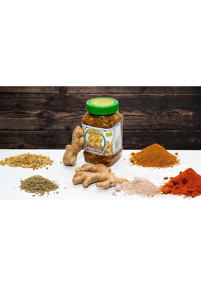 Rasaal Ginger Pickle In Mustard Oil | Homemade Adrak Ka Achar Natural Authentic Handmade Pickles Deliciously Tangy Gingers Perfect For Adding A Zesty Kick To Your Meals 430 Gram