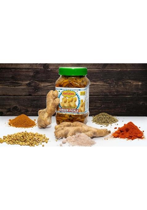 Rasaal Ginger Pickle In Mustard Oil | Homemade Adrak Ka Achar Natural Authentic Handmade Pickles Deliciously Tangy Gingers Perfect For Adding A Zesty Kick To Your Meals 430 Gram
