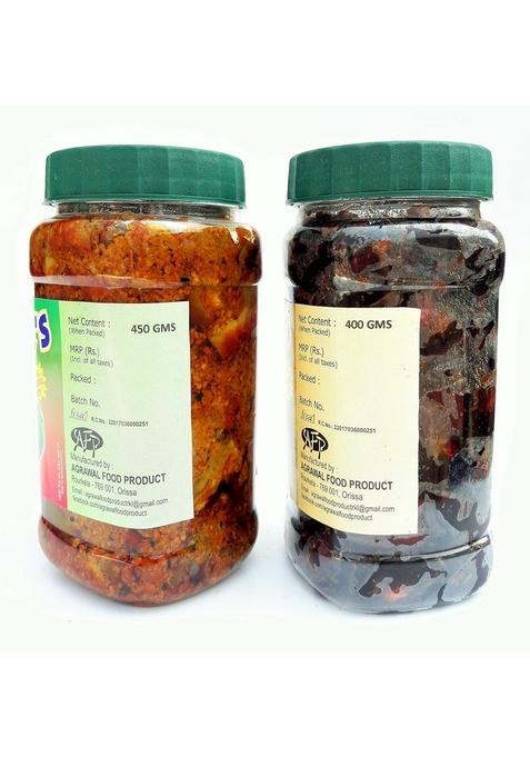 Agrawal'S Mango Pickle 450 Gms Plum Sweet 400 Combo