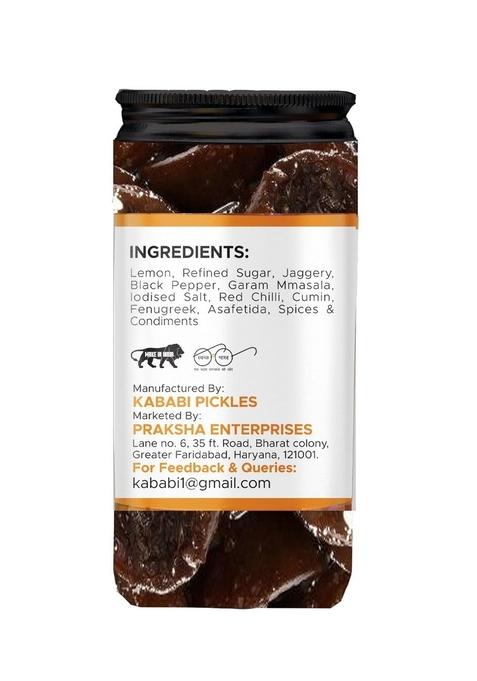 Kababi Mother Special Sweet Lemon Pickle Khatta Meetha Nimbu And Sour Without Oil Lime Aged Ka Achar 400Gm Homemade Recipe Tastepickle