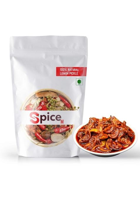 Hungry Beast Spice M Authentic Lemon Pickle | Traditional Indian Spicy Tangy Relish Handcrafted With Natural Ingredients Vegan Gluten Free 100 Made Groundnut Oil Khatta Meetha Nimbu Achar 250 Grams