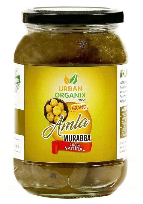Urban Organix Foods Organics Amla Murabba With Almond 400 Gram 100 Fresh Dry Homemade Taste Pure Natural Healthy Ingredients 900 Gramm