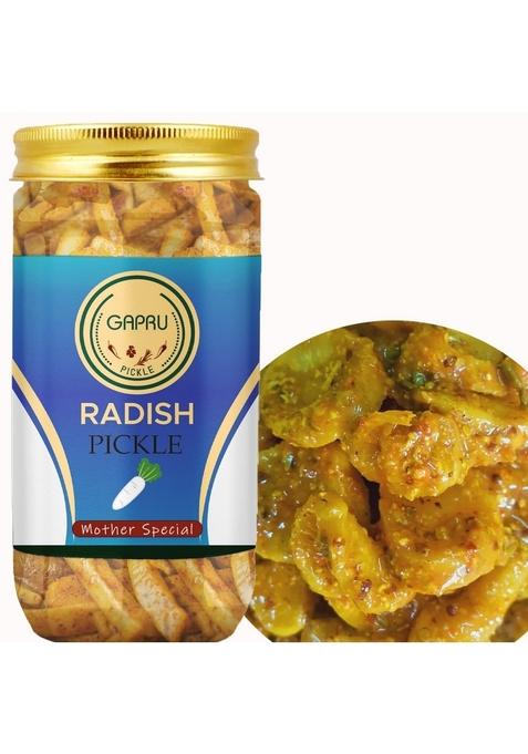 Gapru Pickle Mother Special Radish Homemade Mooli Ka Aachar 400G | Organic North Indian Healthy Traditional Home Made Achaar
