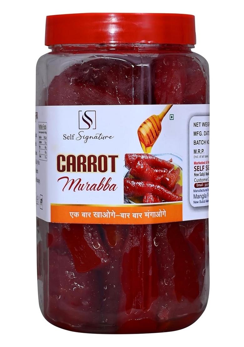 Self Signature Homemade Organic Fresh Pure Sweet Carrot Murabba Gajar Ka Morabba 900 Gram