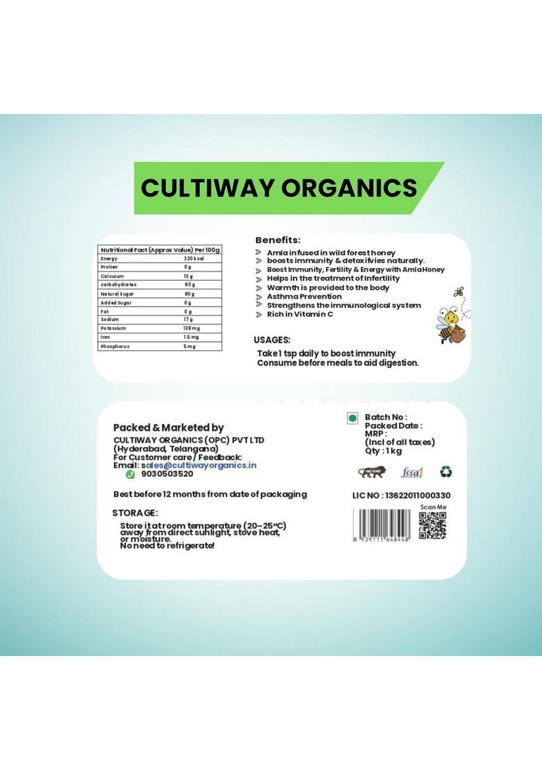 Cultiway Organics Homemade Dry Amla Murabba 250G | Naturally Preserved Without Sugar Syrup Immunity Booster Pet Jar 250 Gram