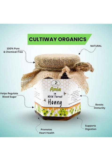 Cultiway Organics Homemade Dry Amla Murabba 250G | Naturally Preserved Without Sugar Syrup Immunity Booster Pet Jar 250 Gram