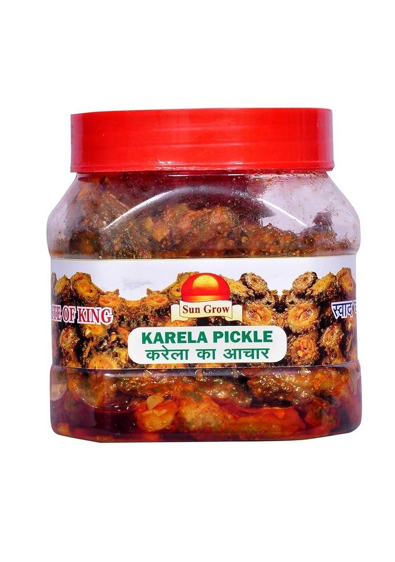 Sun Grow Sin Food Authentic Bitter Gourd Pickle Karela Ka Achaar Kakarakaya Nilava Pachadi 100 Natural Handmade 500 Gram