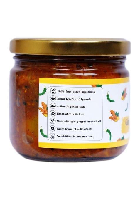 Dhauladhar Pickles 300G Homemade Traditional Ginger Pickle | 100 Vegetarian Tasty Ready To Eat No Added Preservatives And Chemical Free Jar
