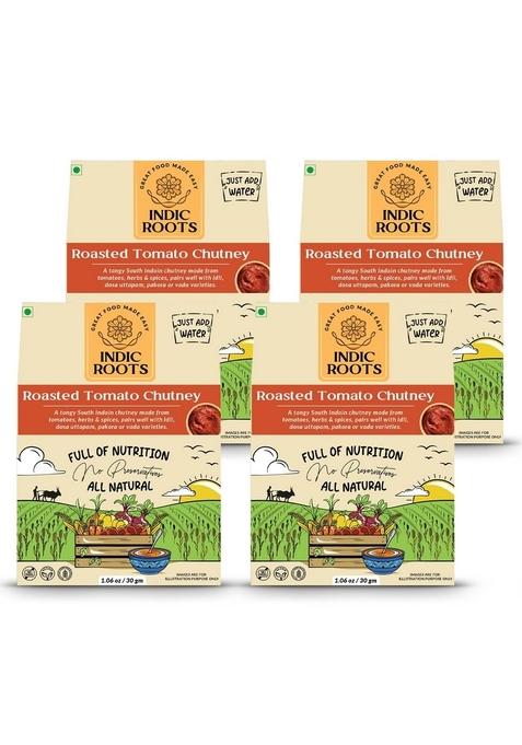 Organic Roots Roasted Tomato Chutney Traditional Flavors Pantry 30G 170G Each No Msg Pack Of 4