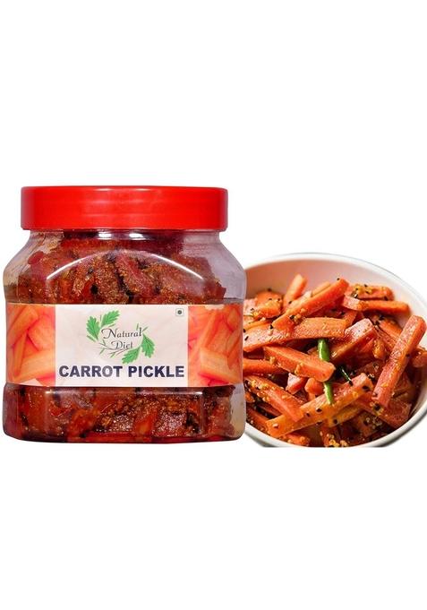 Natural Diet Mother Made The Real Taste Of Maa Ka Hath Swad Organic Punjabi Carrot Pickle Without Oil With Mother'S Love 400 Gram