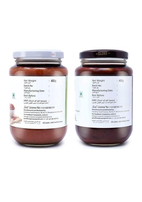Grandmas Authentic Kerala Style Tender Mango Pickle Hot And Sweet Lime Combo | 400G Bottle Healthy Tasty South Indian