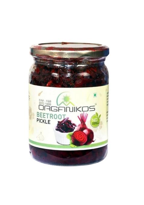 Organikos Kerala Style Beetroot Pickle Achaar | Zero Preservatives No Artificial Colors Flavors 500G
