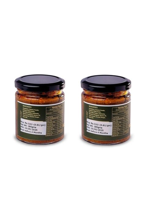 Planet Rootz Gooseberry Amla Pickles 180Gm Pack Of 2 Traditional Homemade Pickle