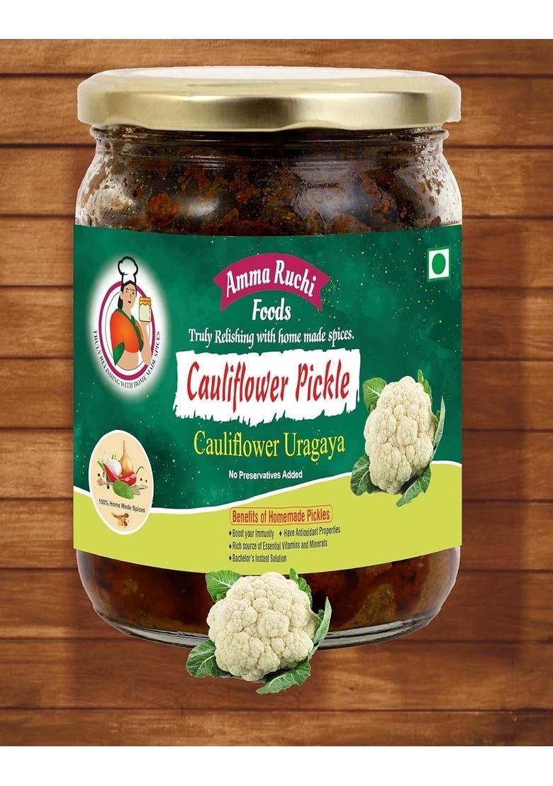Amma Ruchi Foods Cauliflower Pickle Andhra Style Truly Relishing With Home Made Spices 250 Gm