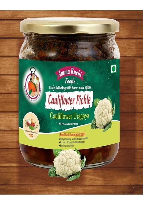 Amma Ruchi Foods Cauliflower Pickle Andhra Style Truly Relishing With Home Made Spices 250 Gm