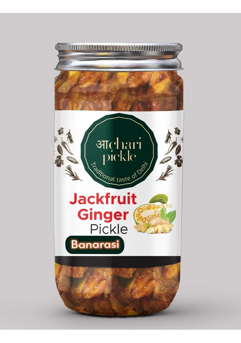 Achari Pickles Banarasi Kathal Adrak Ka Achar I Homemade Tasty Pickle 400 Gm Jackfruit Ginger Organic