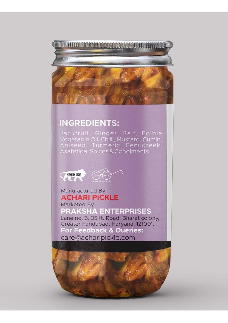 Achari Pickles Banarasi Kathal Adrak Ka Achar I Homemade Tasty Pickle 400 Gm Jackfruit Ginger Organic