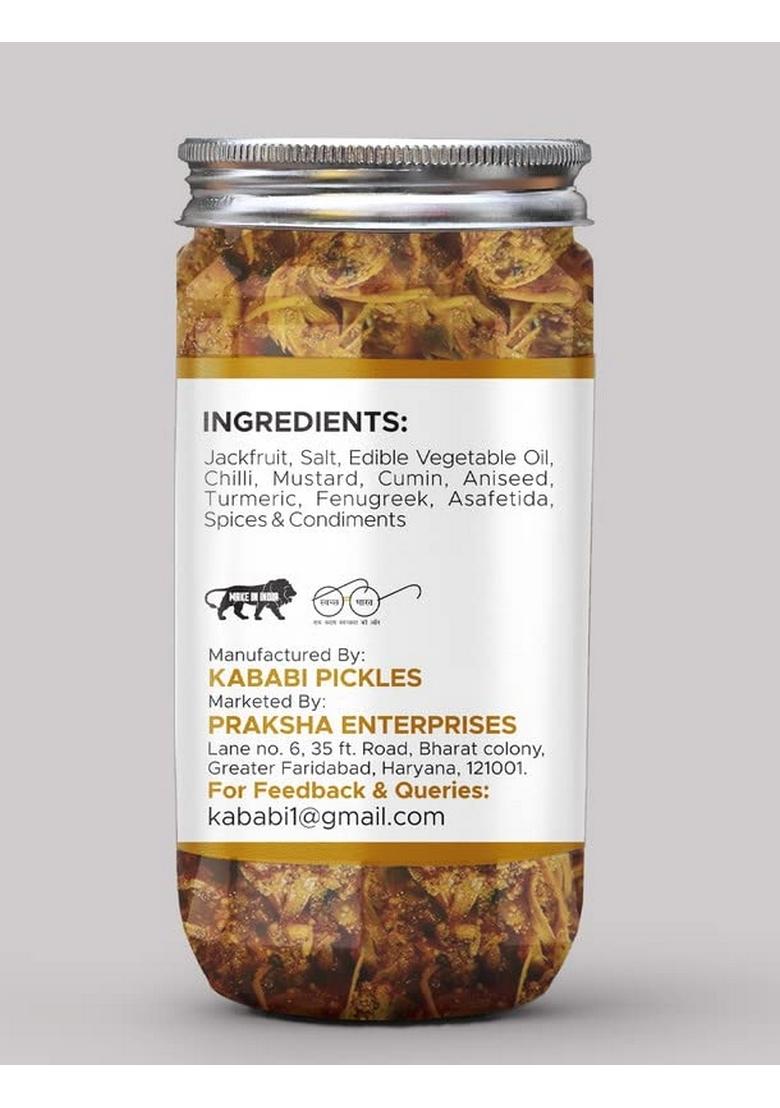 Kababi Marwadi Jackfruit Pickle Homemade Fresh Kathal Ka Aachar 400G Mother’S Recipe | Organic North Indian Healthy Traditional Home Made Achaar