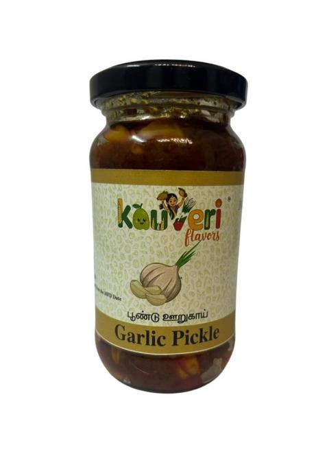 Kauveri Flavors Curry Leaves Thokku Garlic Pickle Combo | Authentic South Indian Homemade Style Traditional Spicy Tangy Pickles Healthy Flavorful Side Dish 2 X 200G Glass Jars