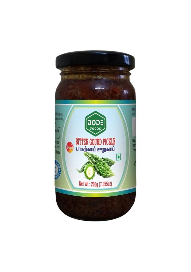Dode Foods Bitter Gourd Pickle 200G | Traditional South Indian Tangy Spicy Healthy Fiber Rich Authentic Taste Ready To Eat Vegetarian
