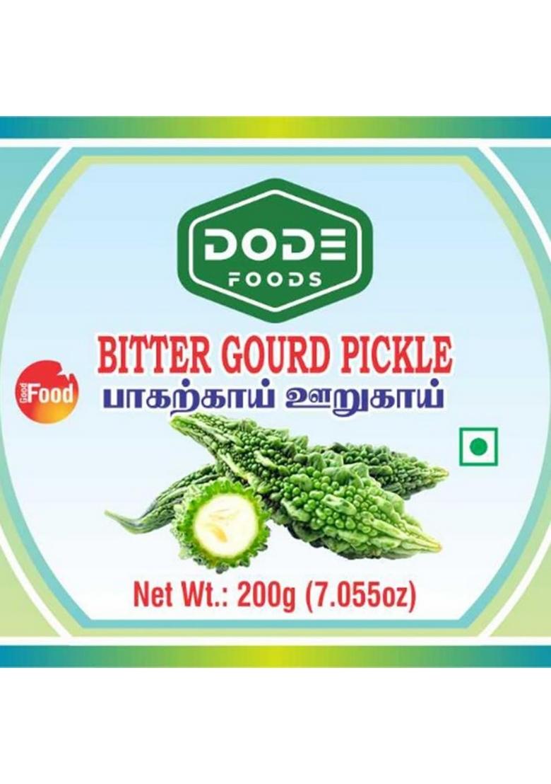 Dode Foods Bitter Gourd Pickle 200G | Traditional South Indian Tangy Spicy Healthy Fiber Rich Authentic Taste Ready To Eat Vegetarian