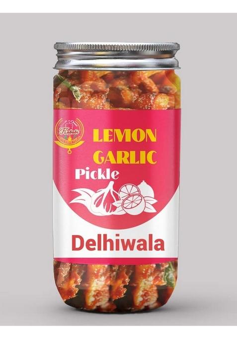Kababi Delhiwala Lemon Garlic Pickle Homemade Neembu Lehsun Ka Aachar 400G Mother’S Recipe | Organic North Indian Healthy Traditional Home Made Achaar