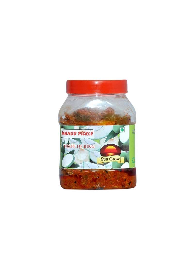 Sun Grow Home Hand Made Herbal Masala Organic Rajasthani Peeled Mango Pickle With Heeng Without Seed 1 Kg - Indya