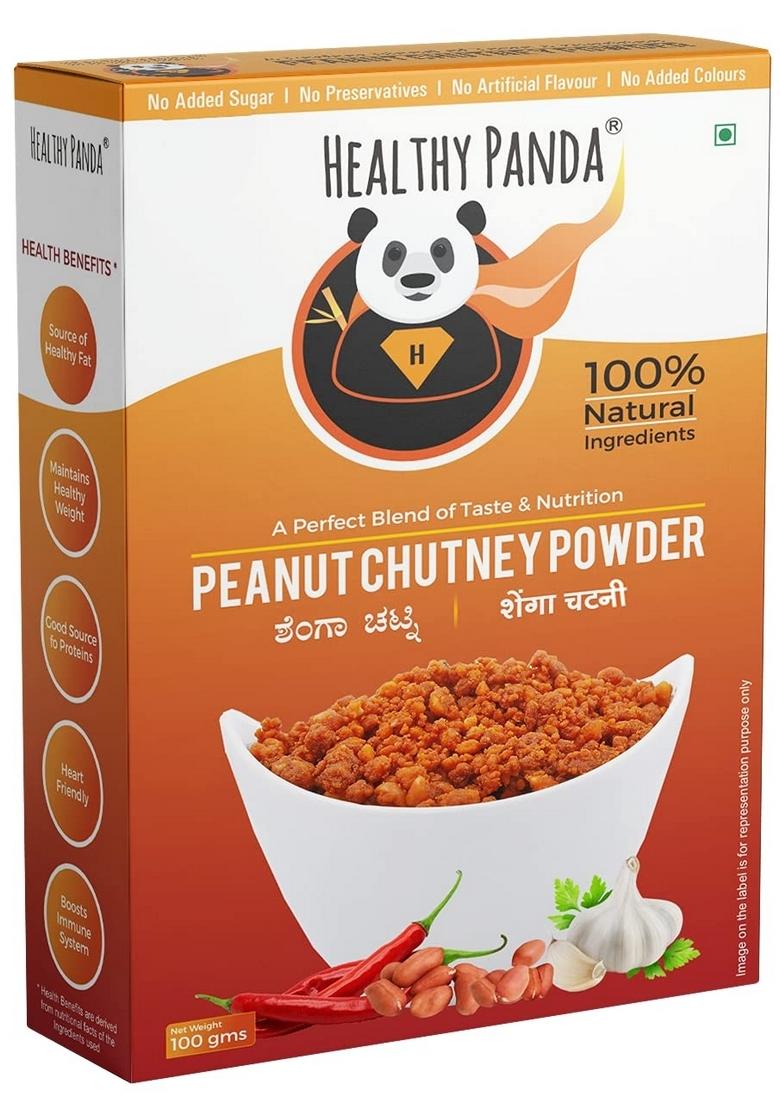 Healthy Panda Assorted Chutney Combo 400G 100Gx4 Pounded Peanut Flax Seed Dry Coconut South India'S Popular Idly Doasa 100 Fresh Natural