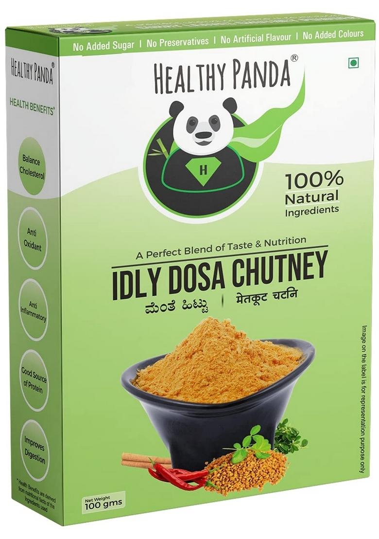 Healthy Panda Assorted Chutney Combo 400G 100Gx4 Pounded Peanut Flax Seed Dry Coconut South India'S Popular Idly Doasa 100 Fresh Natural