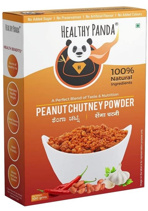 Healthy Panda Assorted Chutney Combo 400G 100Gx4 Pounded Peanut Flax Seed Dry Coconut South India'S Popular Idly Doasa 100 Fresh Natural